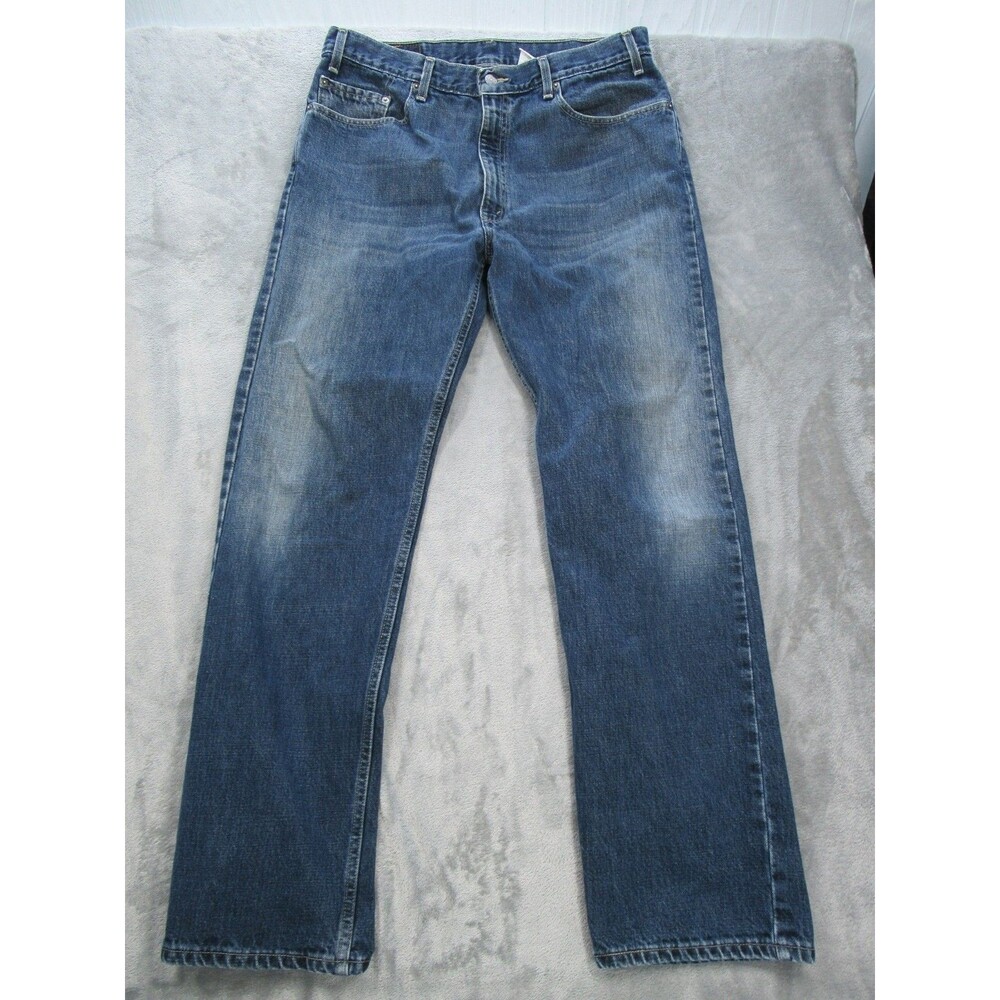 Vtg Levis 505 Jeans Mens 38x32 (Fits 34x31) Straight Leg Blue Fly Zipper